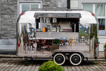 Putujući Kranovi brze hrane Moving Dining Car Truck Outdoor Street Kitchen Restaurant Car Concession Trailer Towable Food Truck