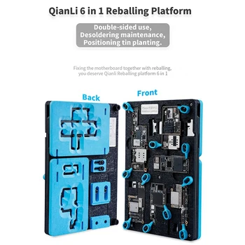 Qianli Double Side BGA Reballing Platforma Za iPhone X/XS/XS MAX/11/11 Pro/11Pro MAX Matična Ploča Cyber Slijetanje S Crnim Трафаретом