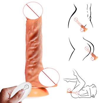 Realno dildo vibrator 10 brzina teleskopski ljuljačka vibracioni ženska masturbacija dildo penis seks igračka bežični daljinski upravljač vib