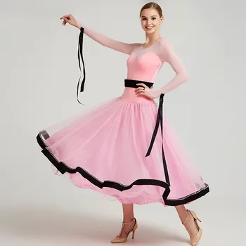 Rose donje loptu haljina natjecateljske standardne haljine španjolski odijelo dance odjeća loptu вальсовое haljina rese dance odijevanje