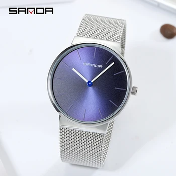 SANDA sleek minimalist men ' s watch top brand luxury business network with quartz watch muški sportski sat relogio masculino