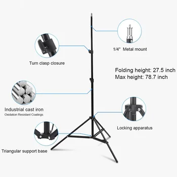 Selens Redhead Light with Brightness Dimmer 800w 220V For Filming Studio Continuous Lighting Studio Light with tripod