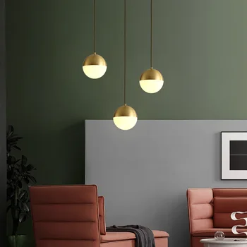 Skandinavski moderni led staklena kugla viseće svjetiljke nordijsko svjetiljka industrijska lampa stropne lampe kuhinja s blagovaonicom bar spavaća soba stropne lampe