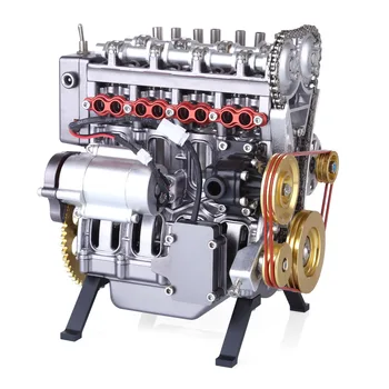Teching Custom Mini Inline Four Cylinder Car Engine High Level Metal DIY Assembly Model Toy Poklon
