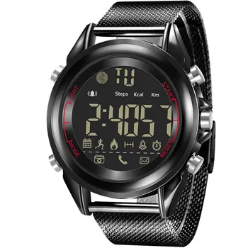 Ultra Tanak Pametni Sat Cijele Zaslon Bluetooth Alarm Pedometar IOS Andrews Sport Na Otvorenom Srebrno Čelik Smartwatch