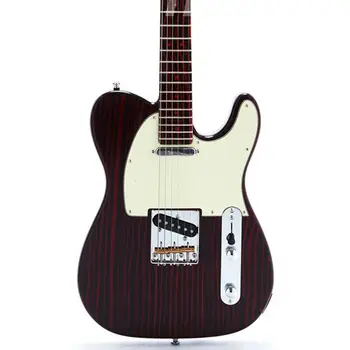 Visoka kvaliteta Visoka kvaliteta Zuwei TL stil punoj veličini električna gitara Zebra tijelo Zebra vrat 22Frets 2021