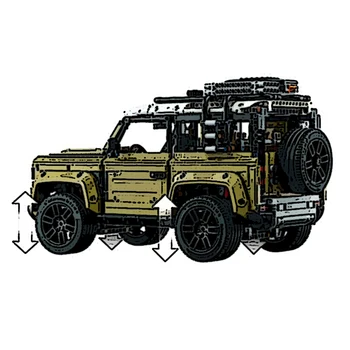 Vruće high-Tech Land Rover Defender Blokovi su Kompatibilni s 42110 KING 93018 Igračka Cigle Djeca Božić Diy Poklon Za Rođendan