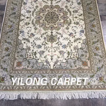 Yilong 4'x6' handknotted kvalitetne dekoracije dnevnog boravka fin tepih vuna svila (WY2088S4x6)