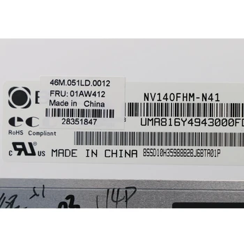 Za Lenovo Thinkpad Joga 460 LCD zaslon osjetljiv na dodir Digitalizator skupština NV140FHM-N41 FRU: 01AW412 FHD 1920*1080 30 Kontakata