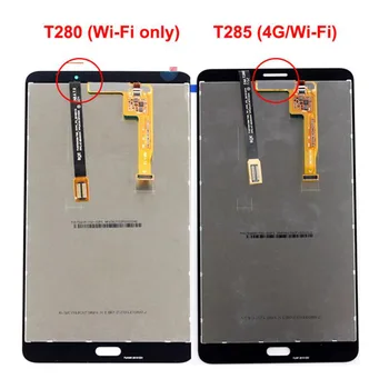 Za Samsung Galaxy SM-T280 /T285 LCD Zaslon Osjetljiv na dodir Digitalizator Ploča Cijeli sustav je Kompatibilan s Tab A 7.0